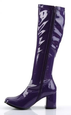 Funtasma GOGO-300 Purple Stretch Patent Gogo Boots