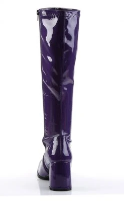 Funtasma GOGO-300 Purple Stretch Patent Gogo Boots