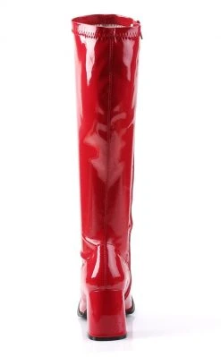 Funtasma GOGO-300 Red Stretch Patent Gogo Boots