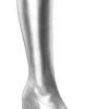 Funtasma GOGO-300 Silver Stretch PU Gogo Boots