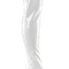 Funtasma GOGO-3000 White Stetch Patent Thigh High Boots