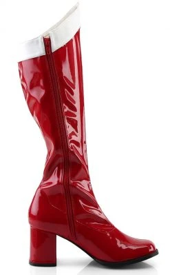 Funtasma GOGO-306 Red Stretch Patent Leather Boots