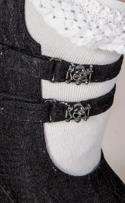 Demonia GOTHIKA-09 Black Lace Mary Jane Heels (Last Pair: Size 8)