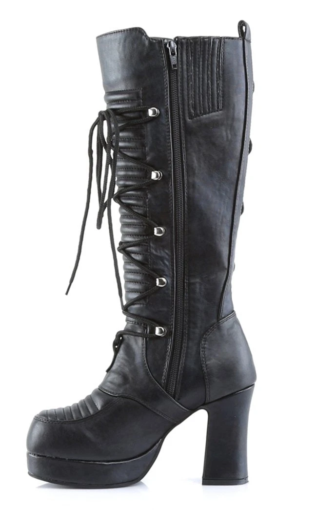 Demonia GOTHIKA-200 Black Steampunk Boots Shoes 5 Demonia GOTHIKA-200 Black Steampunk Boots Shoes
