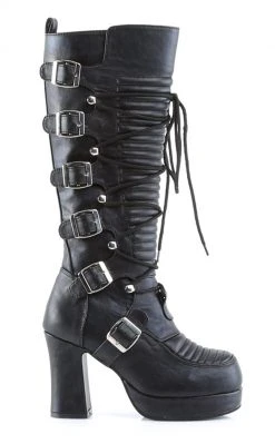Demonia GOTHIKA-200 Black Steampunk Boots Shoes 11 Demonia GOTHIKA-200 Black Steampunk Boots Shoes