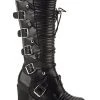 Demonia GOTHIKA-200 Black Steampunk Boots Shoes