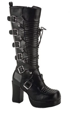 Demonia GOTHIKA-200 Black Steampunk Boots Shoes