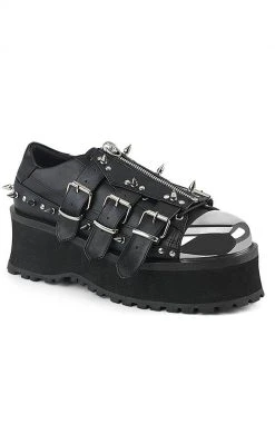 Demonia GRAVEDIGGER-03 Black Creepers Shoes