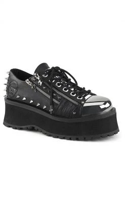 Demonia GRAVEDIGGER-04 Black Creepers Shoes