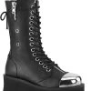 Demonia GRAVEDIGGER-14 Black Vegan Leather Boots Shoes 2 Demonia GRAVEDIGGER-14 Black Vegan Leather Boots Shoes