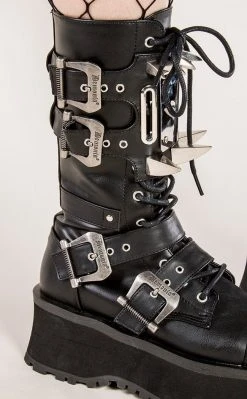 Demonia GRAVEDIGGER-250 Black Vegan Leather Boots 16 Demonia GRAVEDIGGER-250 Black Vegan Leather Boots