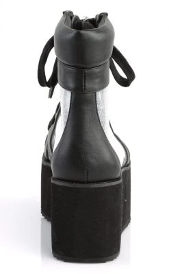 Demonia Shoes GRIP-102 Glitter Sneaker Ankle Boots