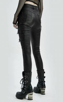 Punk Rave Gladiatrix Faux Leather Jeans 14 Punk Rave Gladiatrix Faux Leather Jeans