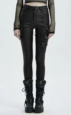 Punk Rave Gladiatrix Faux Leather Jeans