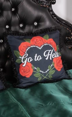 Tragic Beautiful Go To Hell Frilly Cushion Slip