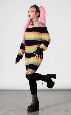 Killstar Good Vibes Knit Sweater Dress