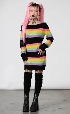 Killstar Good Vibes Knit Sweater Dress