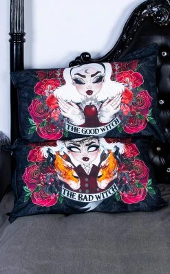 Rose Demon Good Witch Bad Witch Pillow Slip Set Home & Gifts