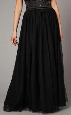 Black Friday Goth Mesh Formal Skirt Clothing