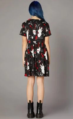 Black Friday Clothing Gothic Print Baby Doll Dress