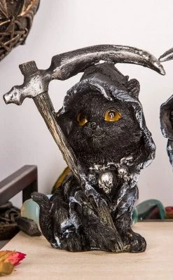 Gothic Gifts Grim Cat Merchants | Figure Duo
