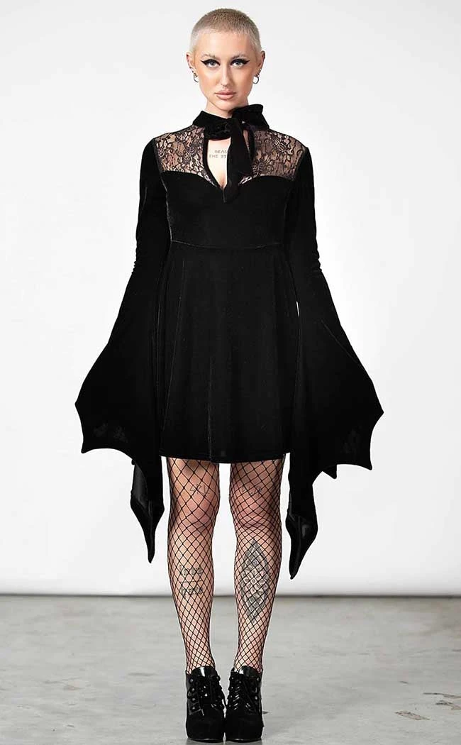 Killstar Grimina Velvet Sorcery Dress Clothing 3 Killstar Grimina Velvet Sorcery Dress Clothing