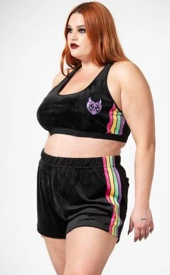 Killstar Groovy Velour Bralet Clothing