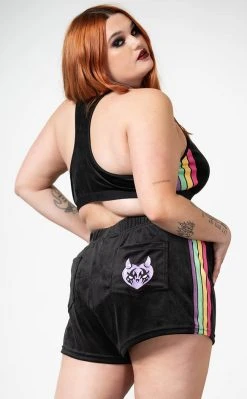 Killstar Groovy Velour Shorts