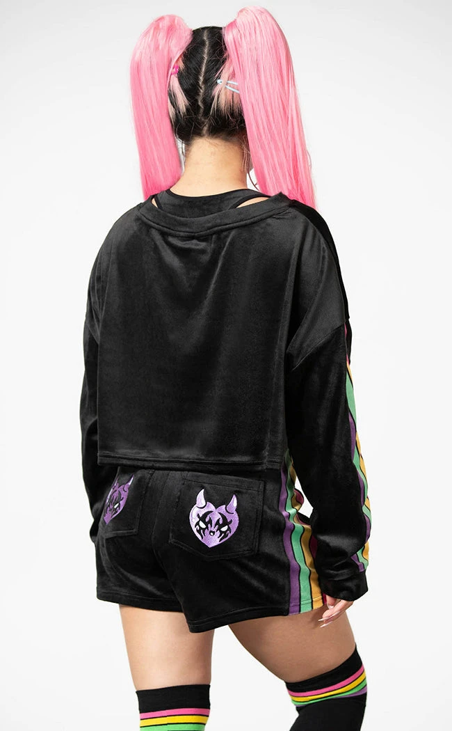 Killstar Groovy Velour Shorts 8 Killstar Groovy Velour Shorts