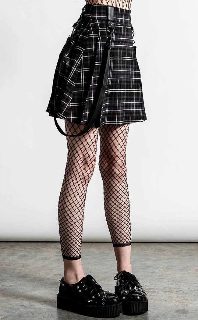 Killstar Clothing Gunner Pleated Mini Skirt | Ash Tartan 4 Killstar Clothing Gunner Pleated Mini Skirt | Ash Tartan