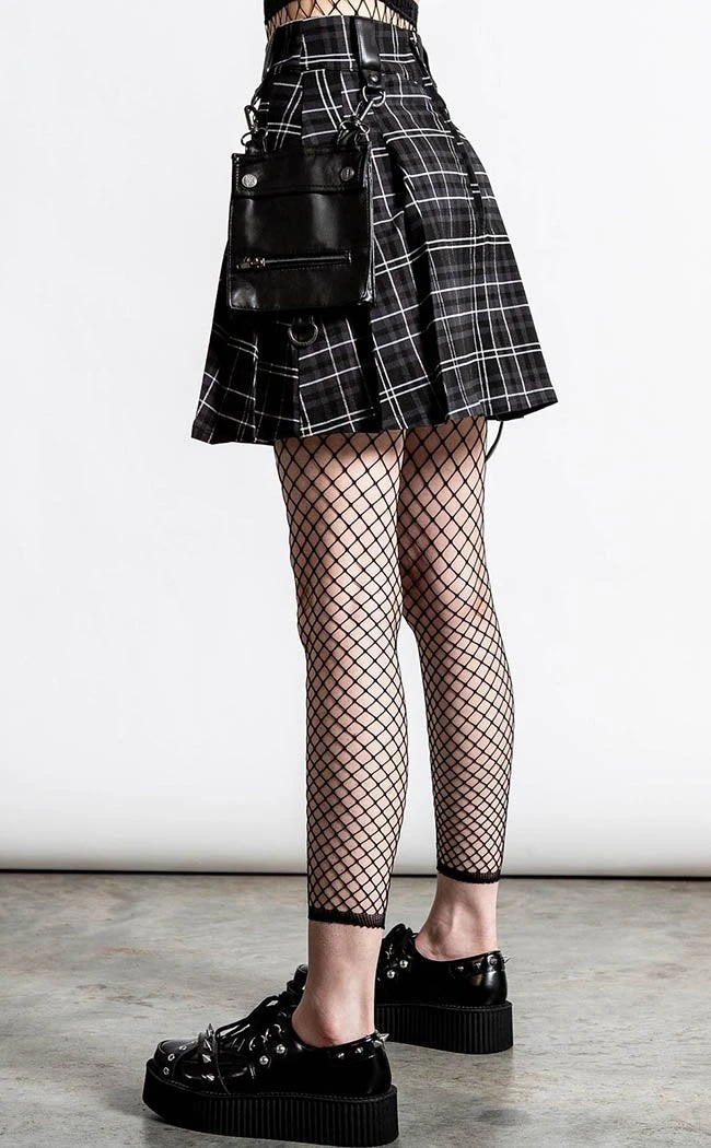 Killstar Clothing Gunner Pleated Mini Skirt | Ash Tartan 5 Killstar Clothing Gunner Pleated Mini Skirt | Ash Tartan