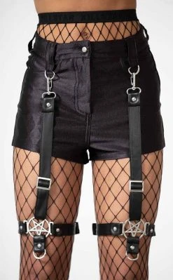 Killstar Clothing Hardliner Garter Shorts