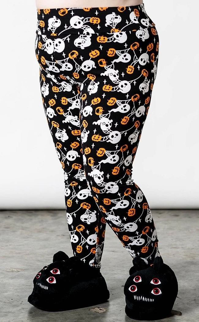 Killstar Haunted Pumpkin Lounge Leggings Clothing 4 Killstar Haunted Pumpkin Lounge Leggings Clothing