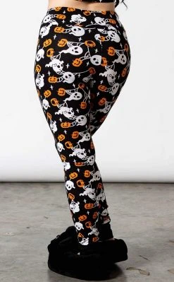 Killstar Haunted Pumpkin Lounge Leggings Clothing 8 Killstar Haunted Pumpkin Lounge Leggings Clothing