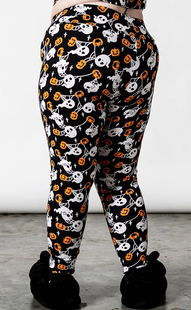 Killstar Haunted Pumpkin Lounge Leggings Clothing 6 Killstar Haunted Pumpkin Lounge Leggings Clothing