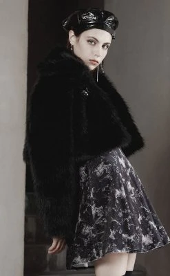 Punk Rave Clothing Heartbreaker Faux Fur Coat