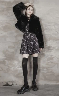 Punk Rave Clothing Heartbreaker Faux Fur Coat
