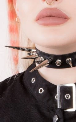 Cold Black Heart Hellraiser Spiked Choker Chokers