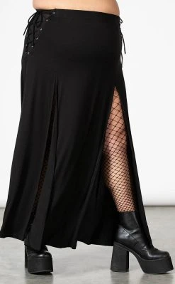 Killstar Clothing Hellverina Split Maxi Skirt 14 Killstar Clothing Hellverina Split Maxi Skirt