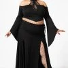 Killstar Clothing Hellverina Split Maxi Skirt