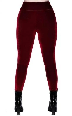 Killstar Hematite Leggings [RUBY] Clothing