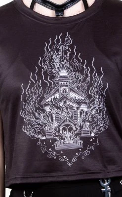 Tragic Beautiful Clothing Holy Smokes Crop Tee