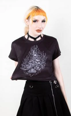 Tragic Beautiful Clothing Holy Smokes Crop Tee