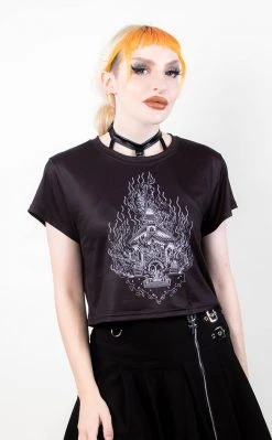 Tragic Beautiful Clothing Holy Smokes Crop Tee