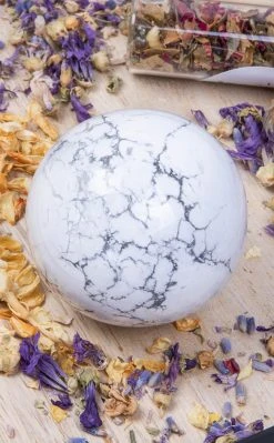 Crystals Howlite Sphere Witchcraft