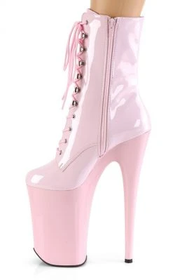Pleaser Pole Shoes INFINITY-1020 Baby Pink Ankle Boots