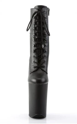 Pleaser Pole Shoes INFINITY-1020 Black Matte Ankle Boots