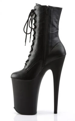 Pleaser Pole Shoes INFINITY-1020 Black Matte Ankle Boots