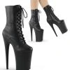Pleaser Pole Shoes INFINITY-1020 Black Matte Ankle Boots