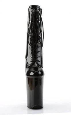 Pleaser Pole Shoes INFINITY-1020 Black Patent Ankle Boots